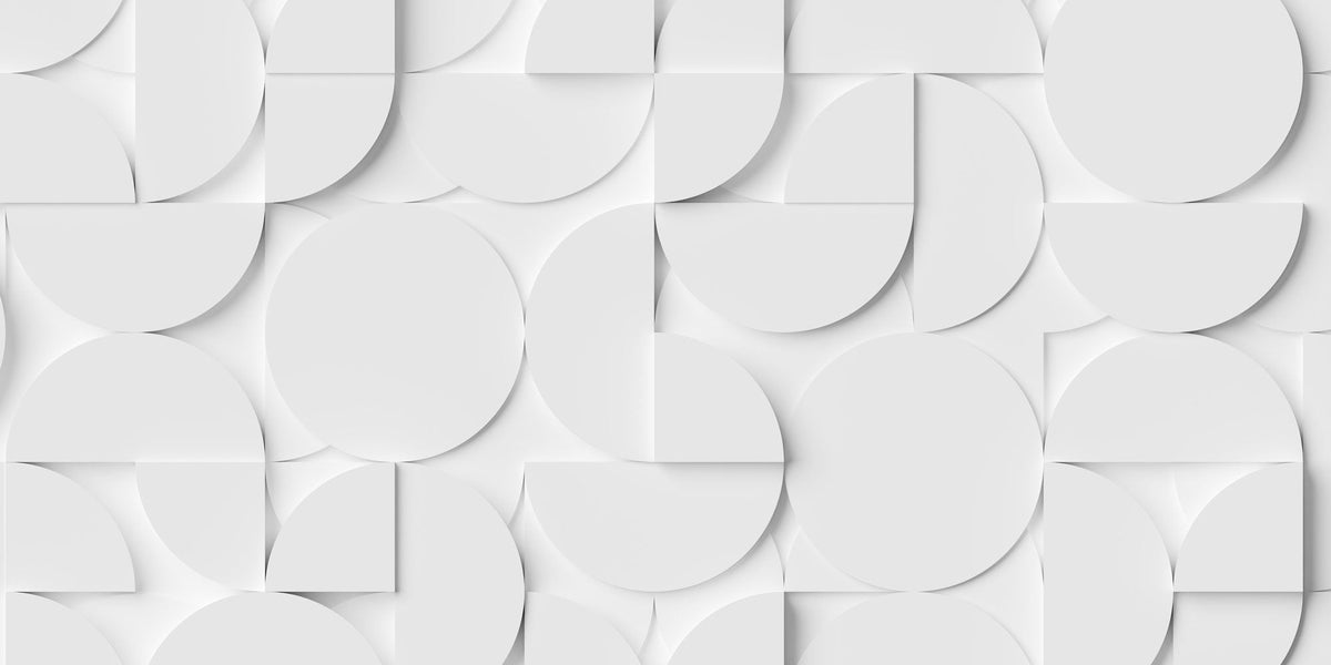 Pattern of white circular shapes on a light gray background