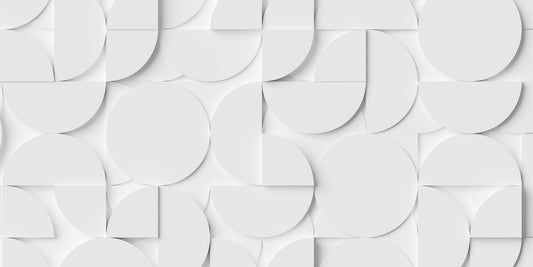 Pattern of white circular shapes on a light gray background