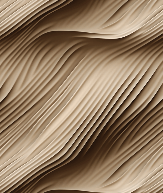 Close-up of beige fabric with wavy texture