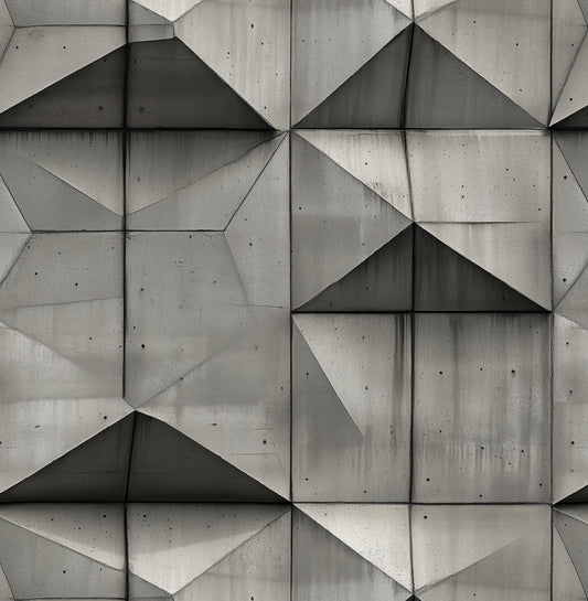 3D Concrete Cubes Mural