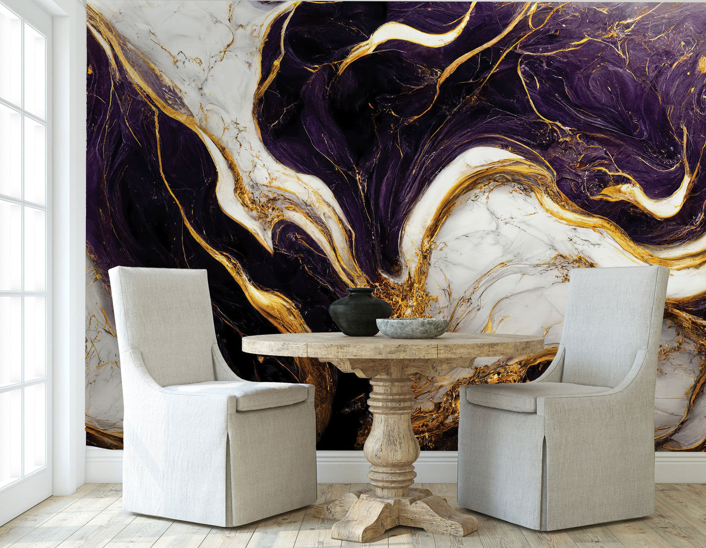 Amethyst Marble Mural