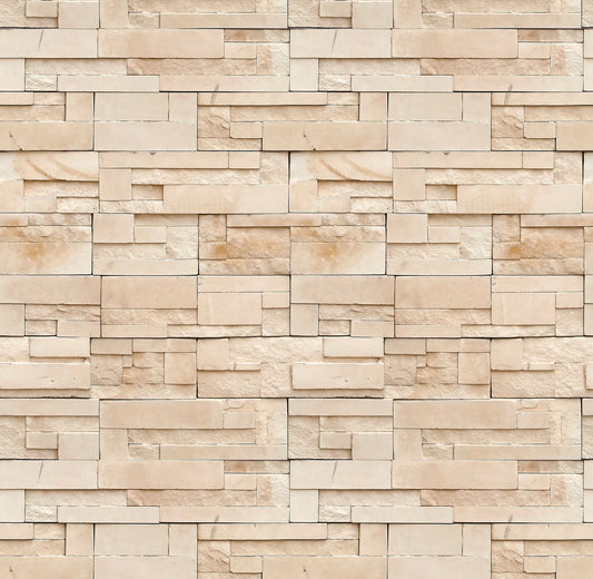 Beige Mosaic Wallpaper