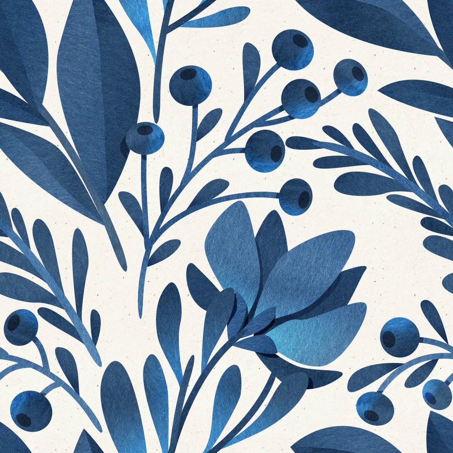 Blueberry Blossom Mural
