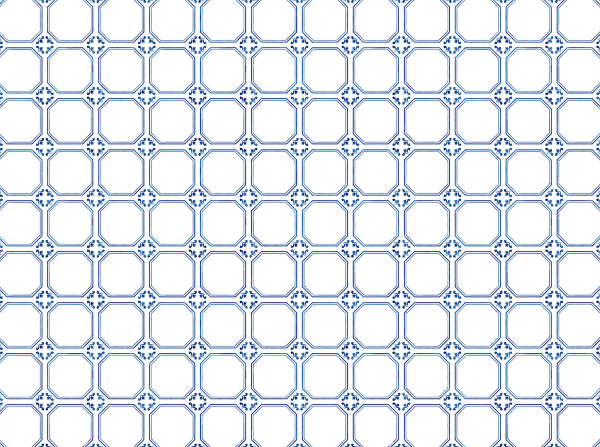 Geometric pattern with blue lines on a white background