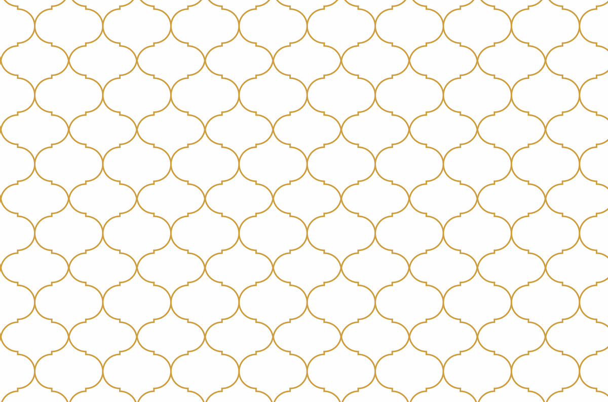 Gold geometric pattern on a white background
