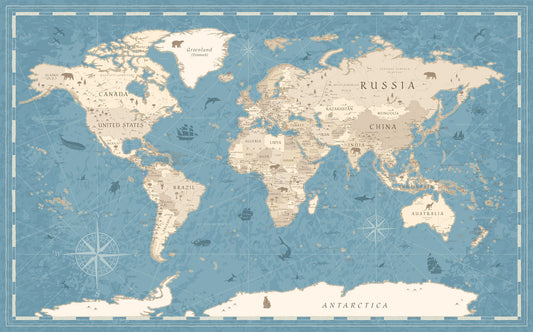 Directions Map Mural
