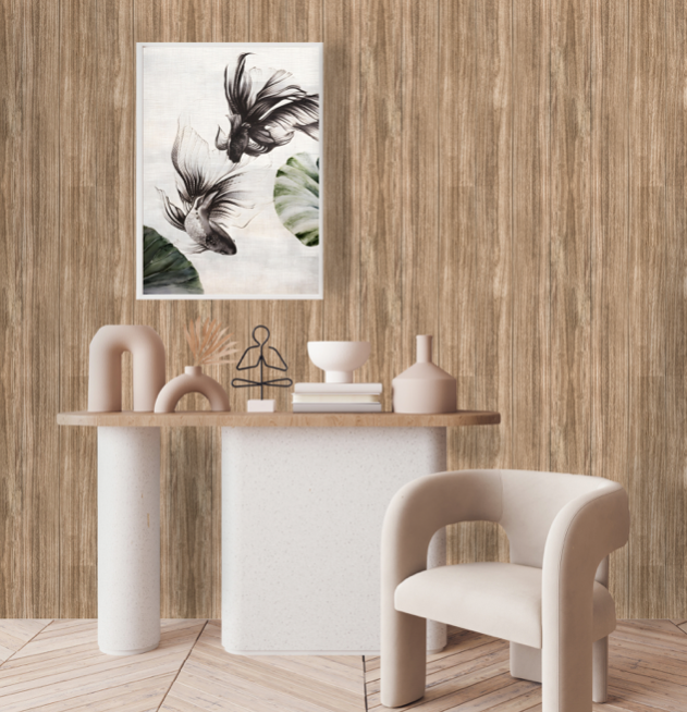 Textured Wood Planks Wallpaper