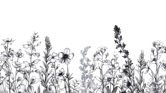 Mono Blooms Mural