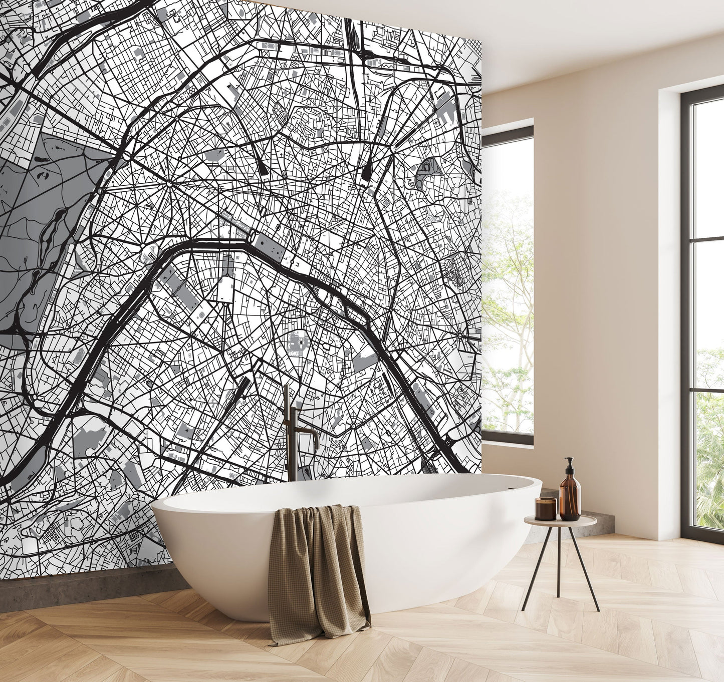 Paris Map Mural