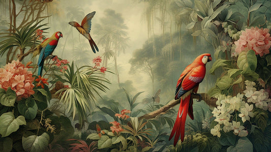 Parrot Serenade Mural