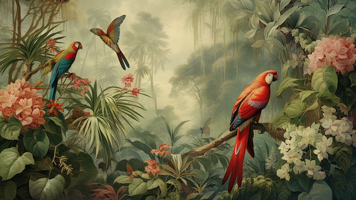 Parrot Serenade Mural