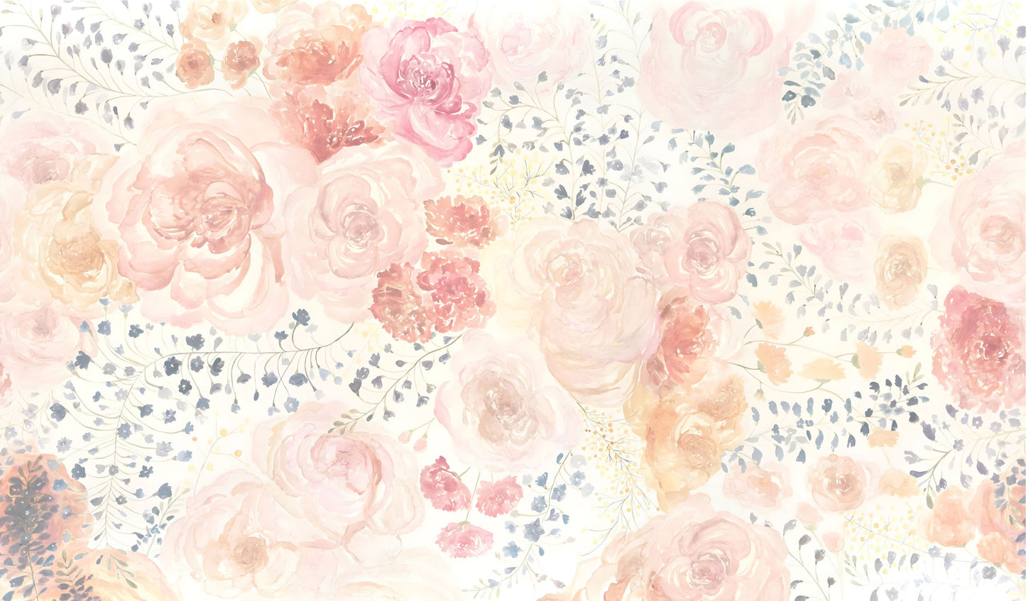 Pastel Peony Mural
