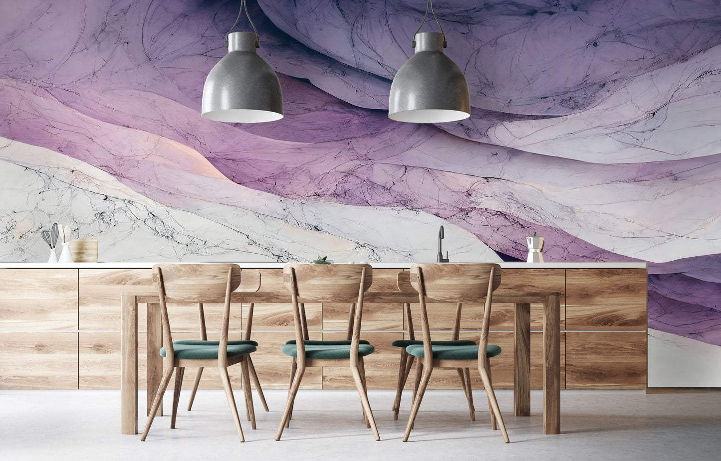 Purple Parlour Marble Mural
