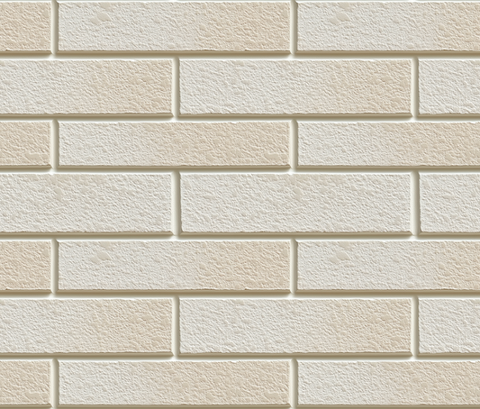Close-up of a beige brick wall texture