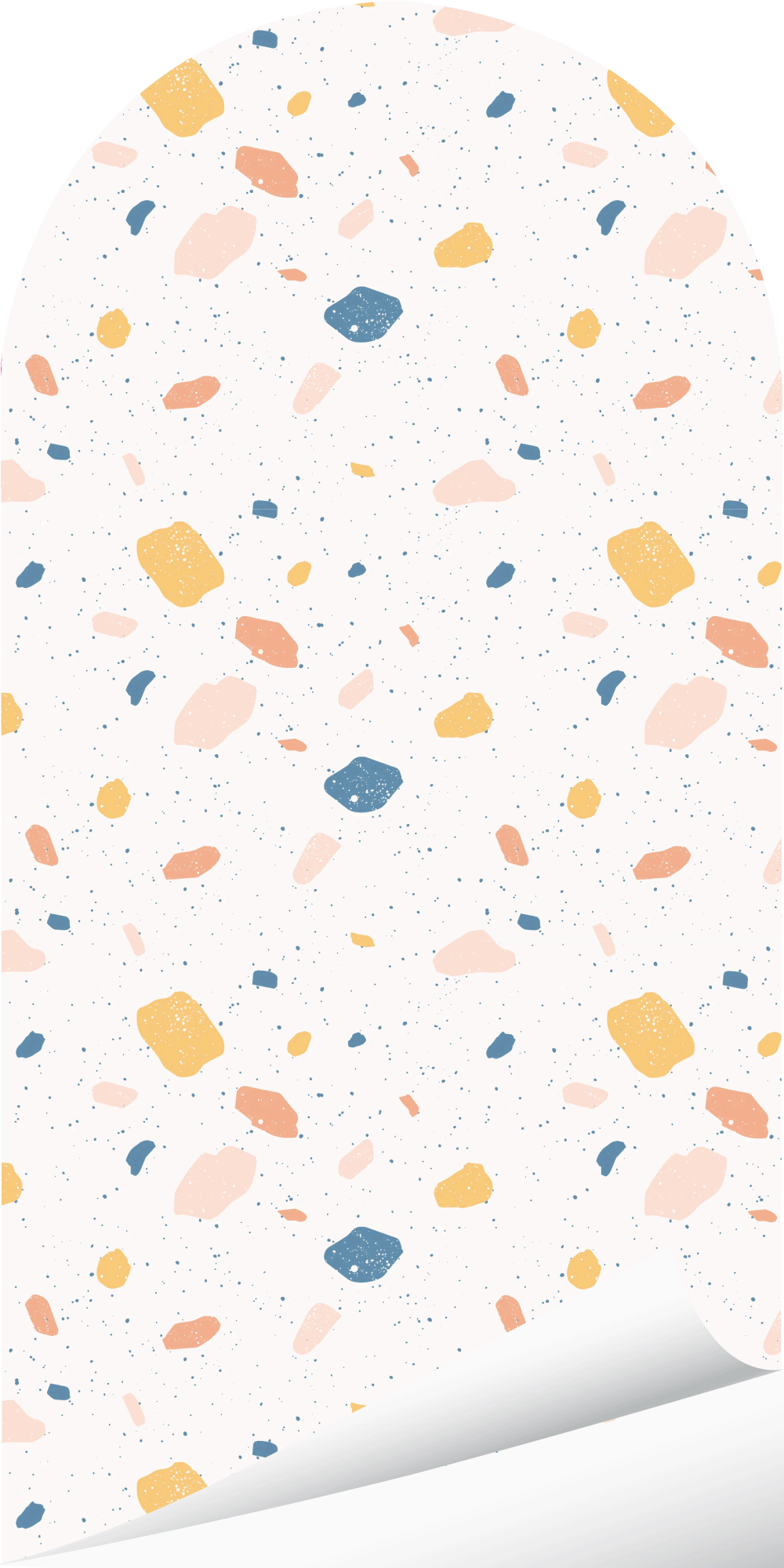 Colorful terrazzo pattern on a white background
