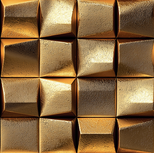 Close-up of a gold metallic textured pattern