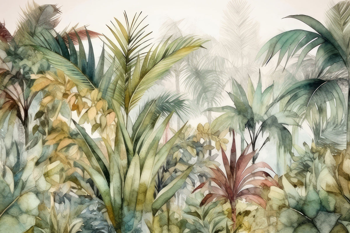 Watercolour Eden Mural