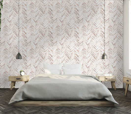 Aged Herringbone Wallpaper