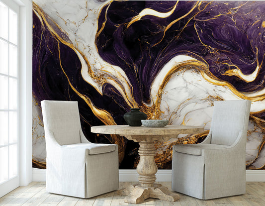 Amethyst Marble Mural