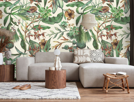 Antique Malvaceae Mural