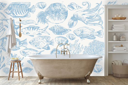 Aquatic Guests Mural