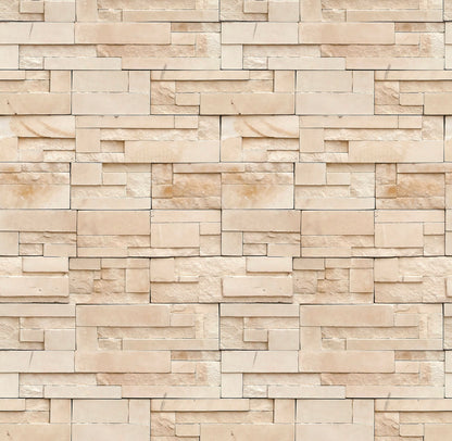 Beige Mosaic Wallpaper