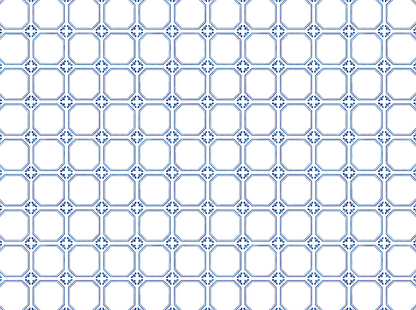 Geometric pattern with blue lines on a white background