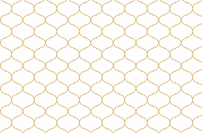 Gold geometric pattern on a white background
