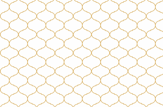 Gold geometric pattern on a white background