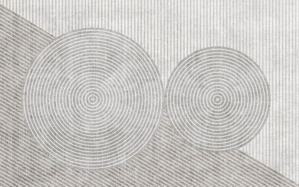 Abstract design with concentric circles on a textured background