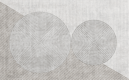 Abstract design with concentric circles on a textured background