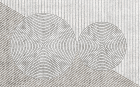Abstract design with concentric circles on a textured background