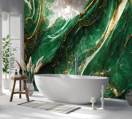 Emerald Marble Mural