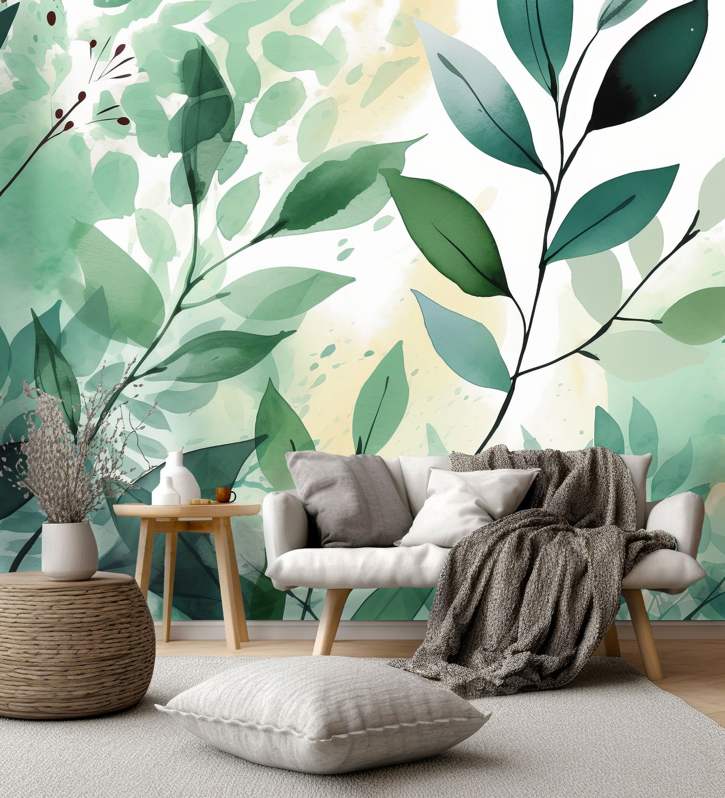 Faded Greens Mural