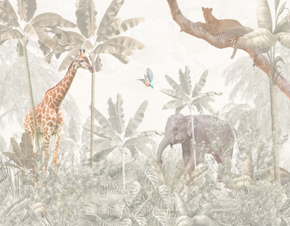 Faded Jungle Mural