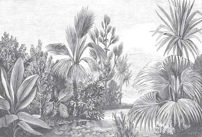 Line Drawn Herbaceous Mural
