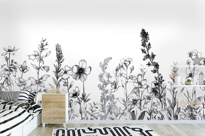 Mono Blooms Mural
