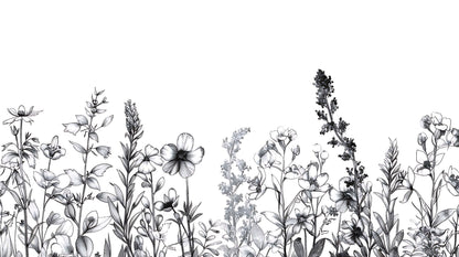 Mono Blooms Mural