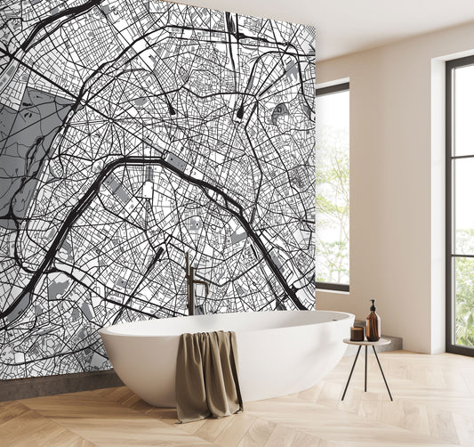 Paris Map Mural