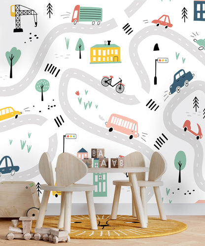 Pastel Road Race Mural