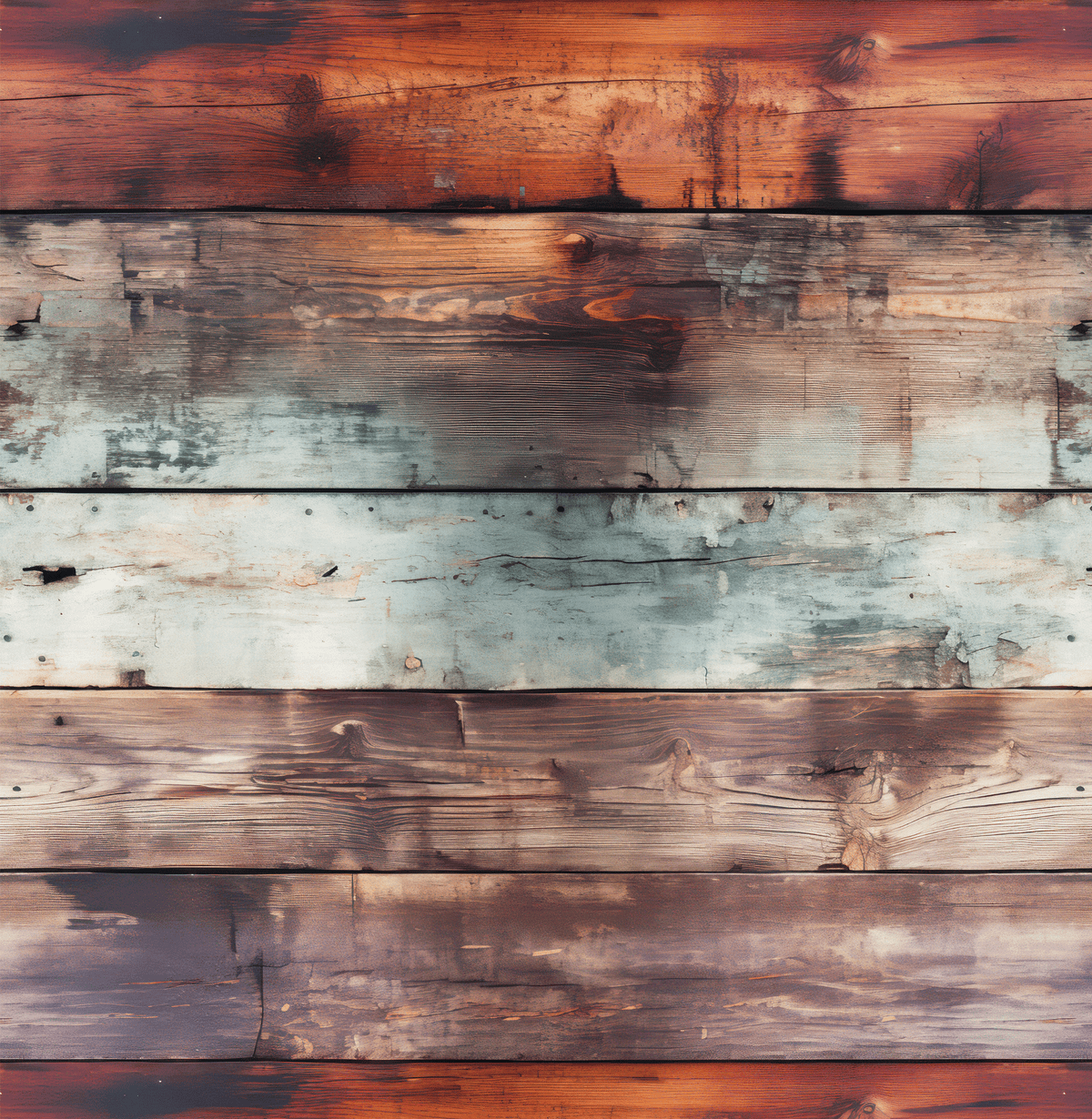 Pattern of wooden planks with varying shades of brown and gray.