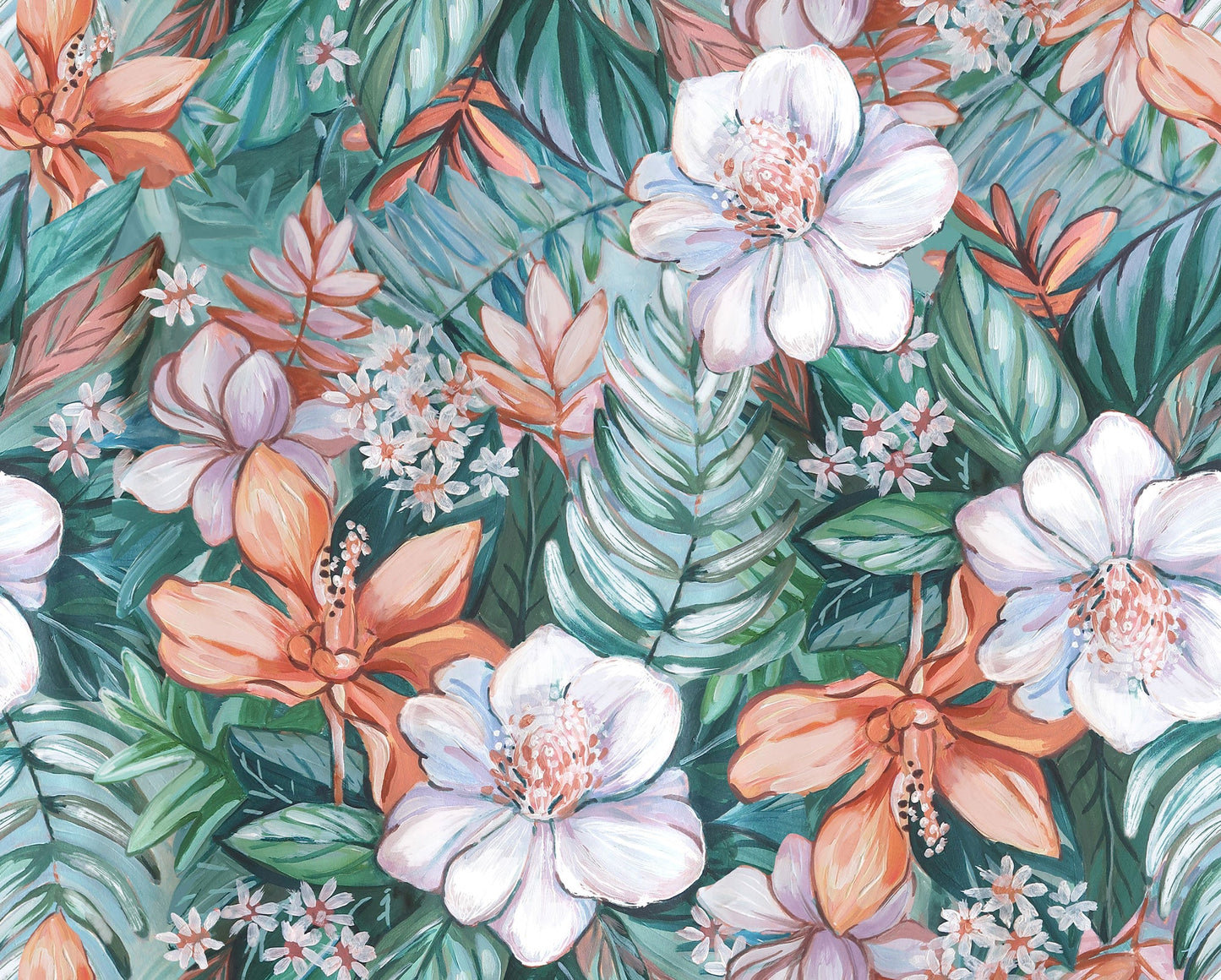 Serene Posy Mural
