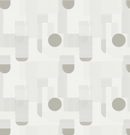 Geometric pattern with circles and lines on a white background