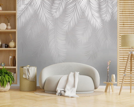Snowfall Palms Mural