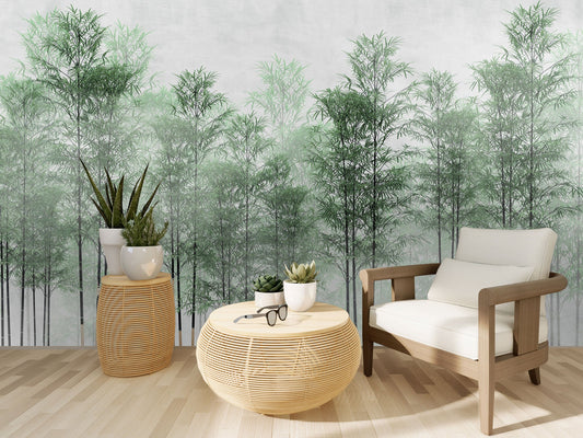 Soft Pine Brushes Mural