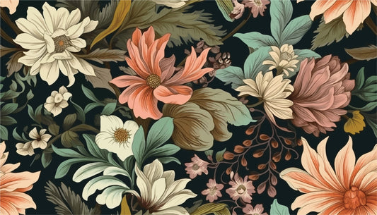 Vintage Blooms Mural