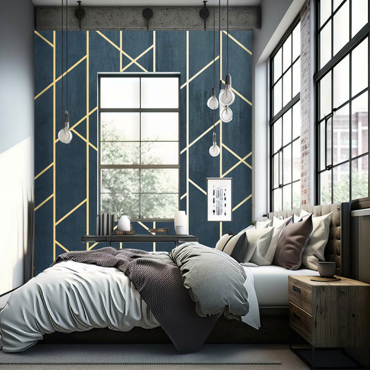 Washed Geo Lines Mural