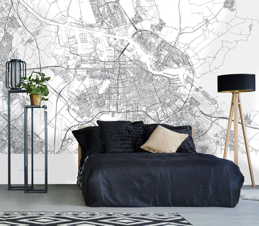 Amsterdam Map Mural