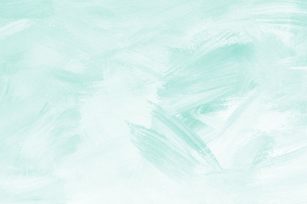 Green Paint Strokes Mural