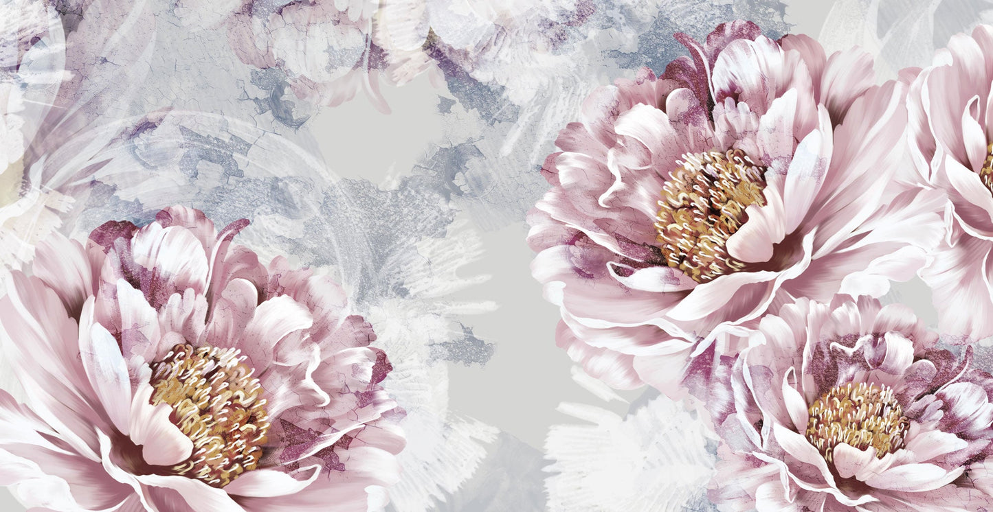 Painted Peony Mural